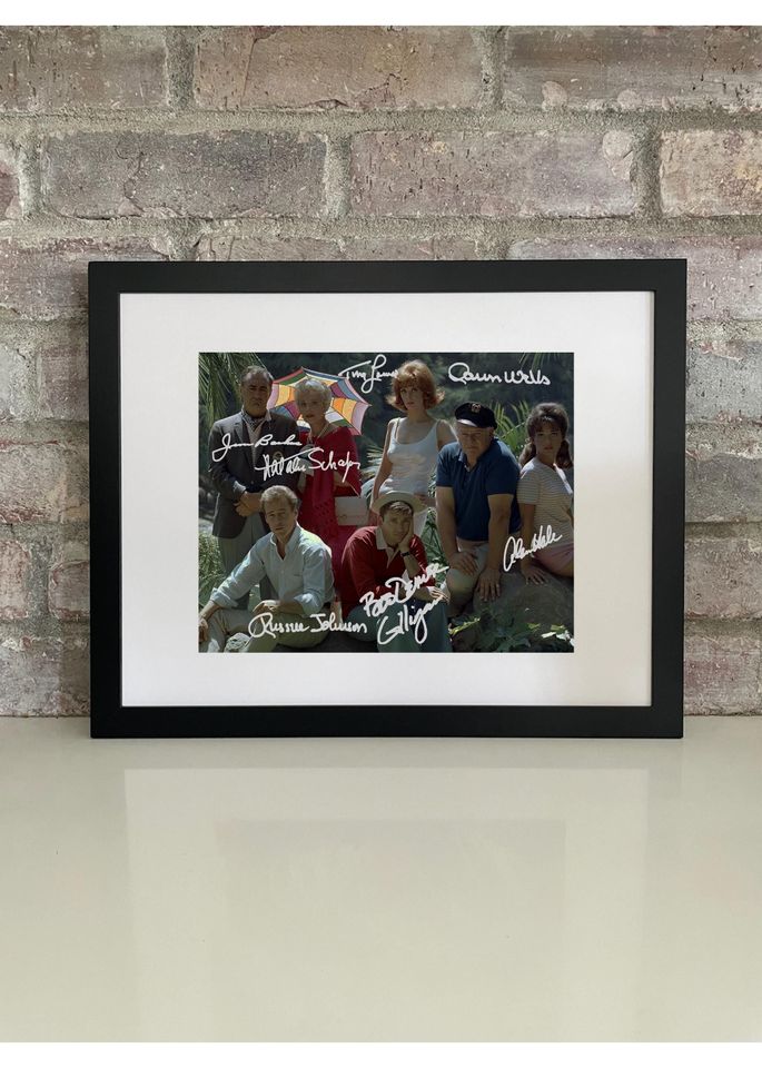Gilligans Island  Full Cast Photo Reprint Autograph Poster