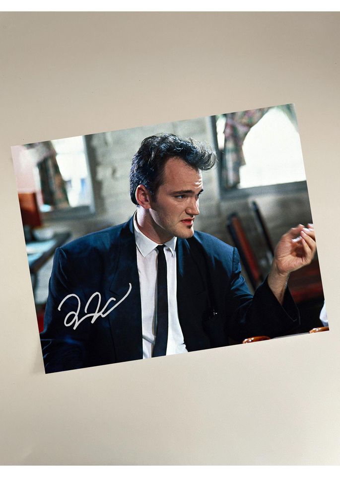 Quentin Tarantino Director Poster Photo with Reprint Autograph