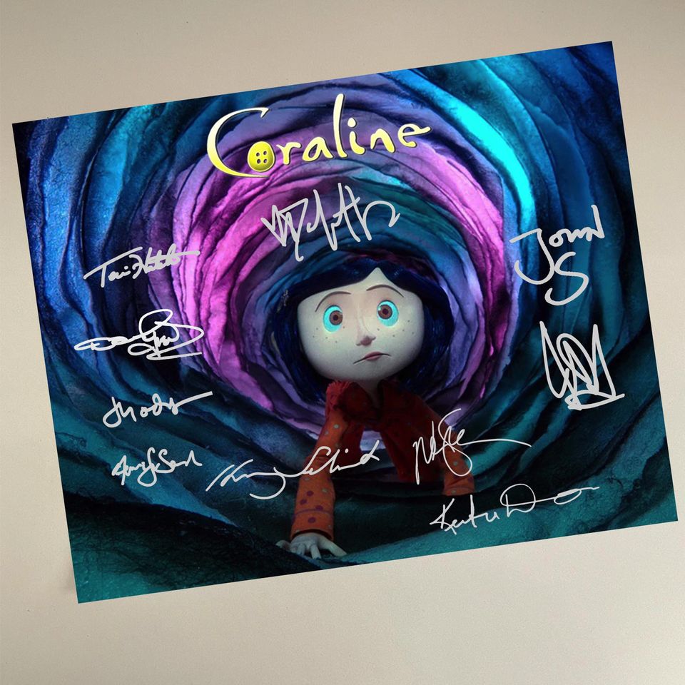 Coraline  Cast Signed Autographed Poster