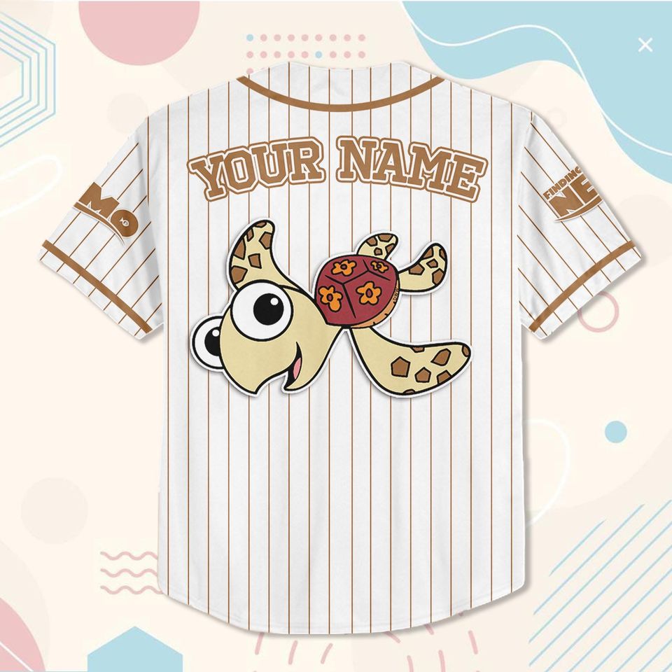 Custom Finding Nemo Squirt Baseball Jersey | All Ages | Gift for Kids, Birthday Gift
