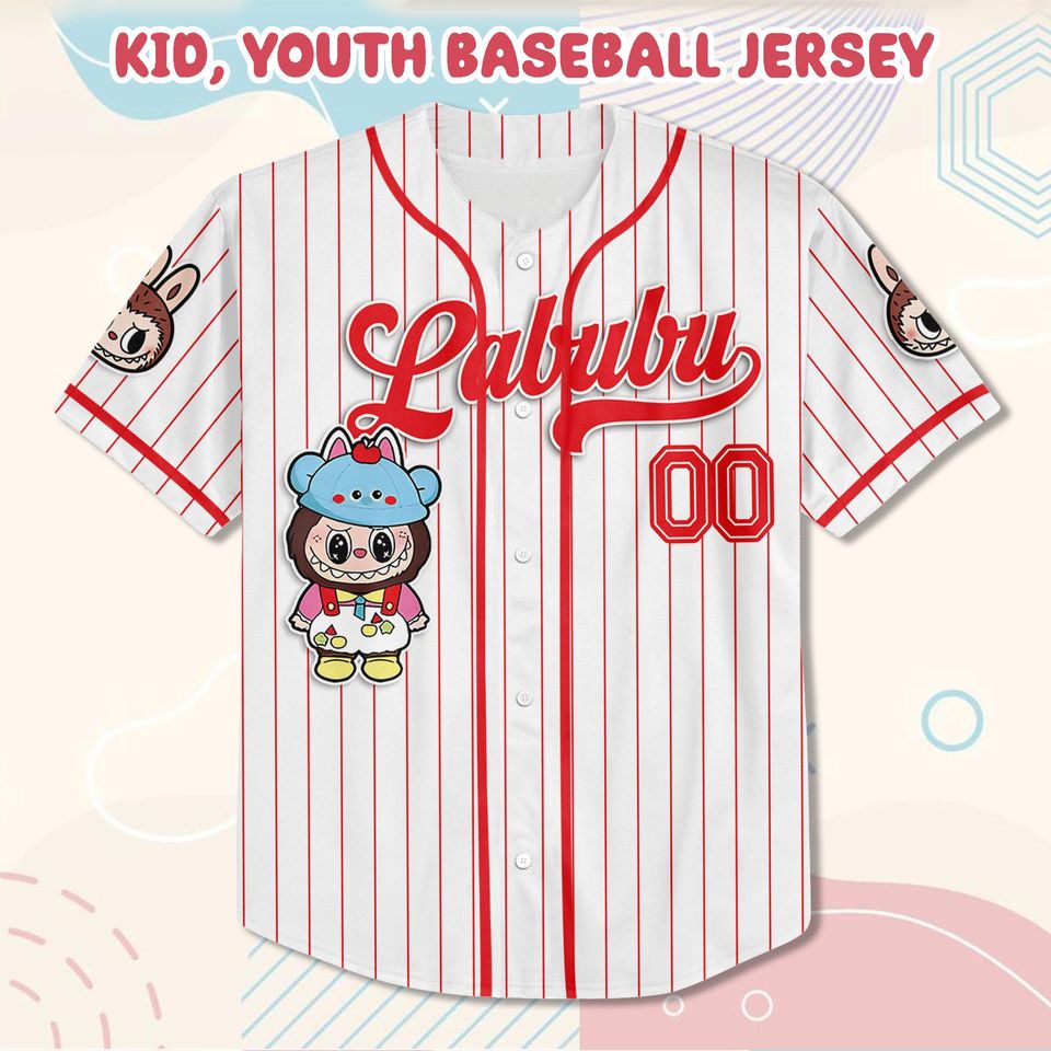 Personalized Labubu Baseball Jersey - Cute Anime Fan Gift