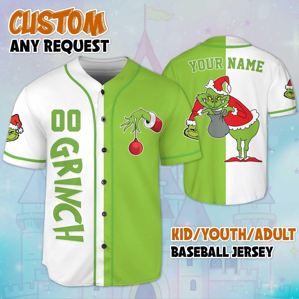 Personalized The funny character Christmas Baseball Jersey, Custom Funny funny character Shirt, Holiday Team Outfit, Xmas Gift for Fans
