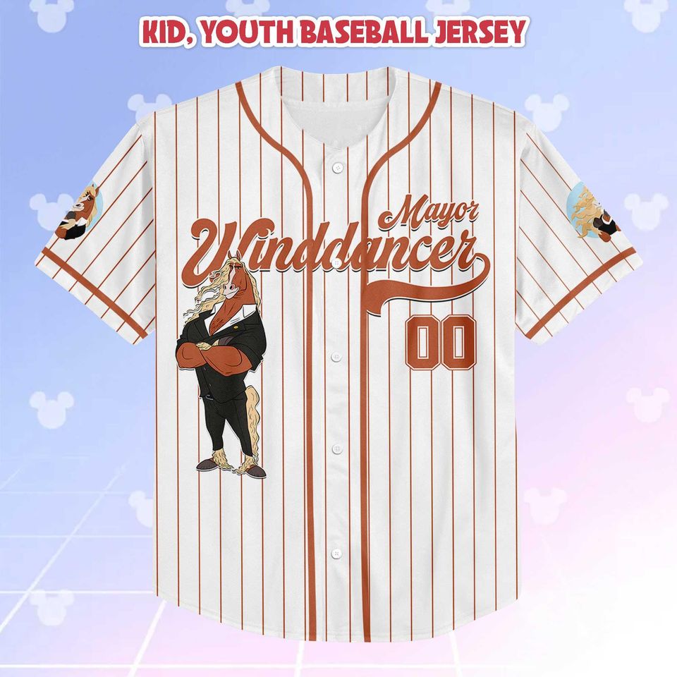 Custom Mayor Winddancer Baseball Jersey, Zootopia 2 Inspired