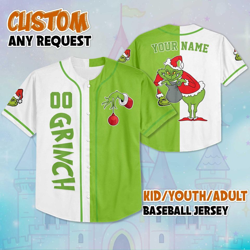 Personalized The funny character Christmas Baseball Jersey, Custom Funny funny character Shirt, Holiday Team Outfit, Xmas Gift for Fans