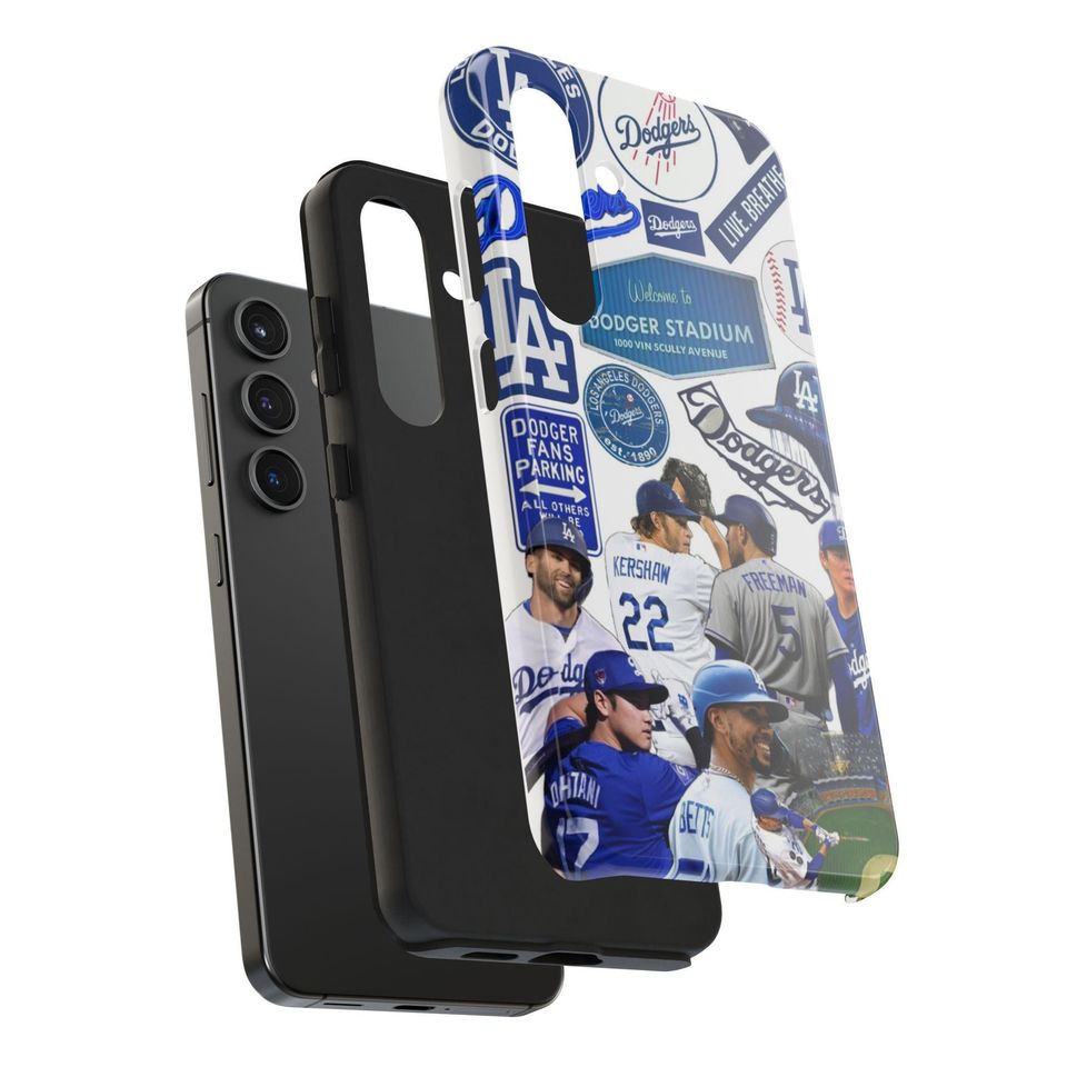 Dodgers iPhone/Samsung Case: Impact-Resistant Polycarbonate, Wireless Charging