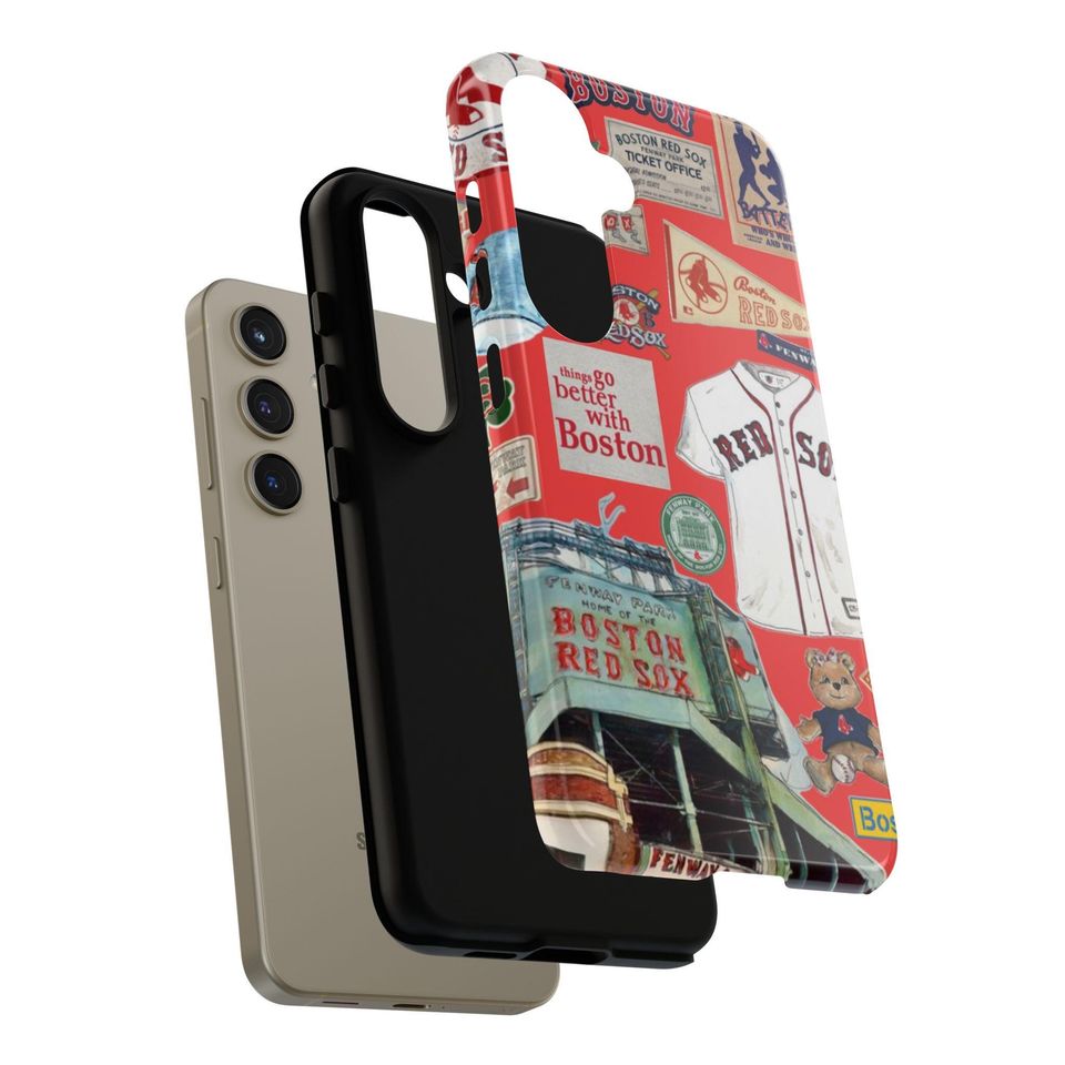 Boston Red Sox Collage Phone Case | Baseball Memorabilia iPhone Case