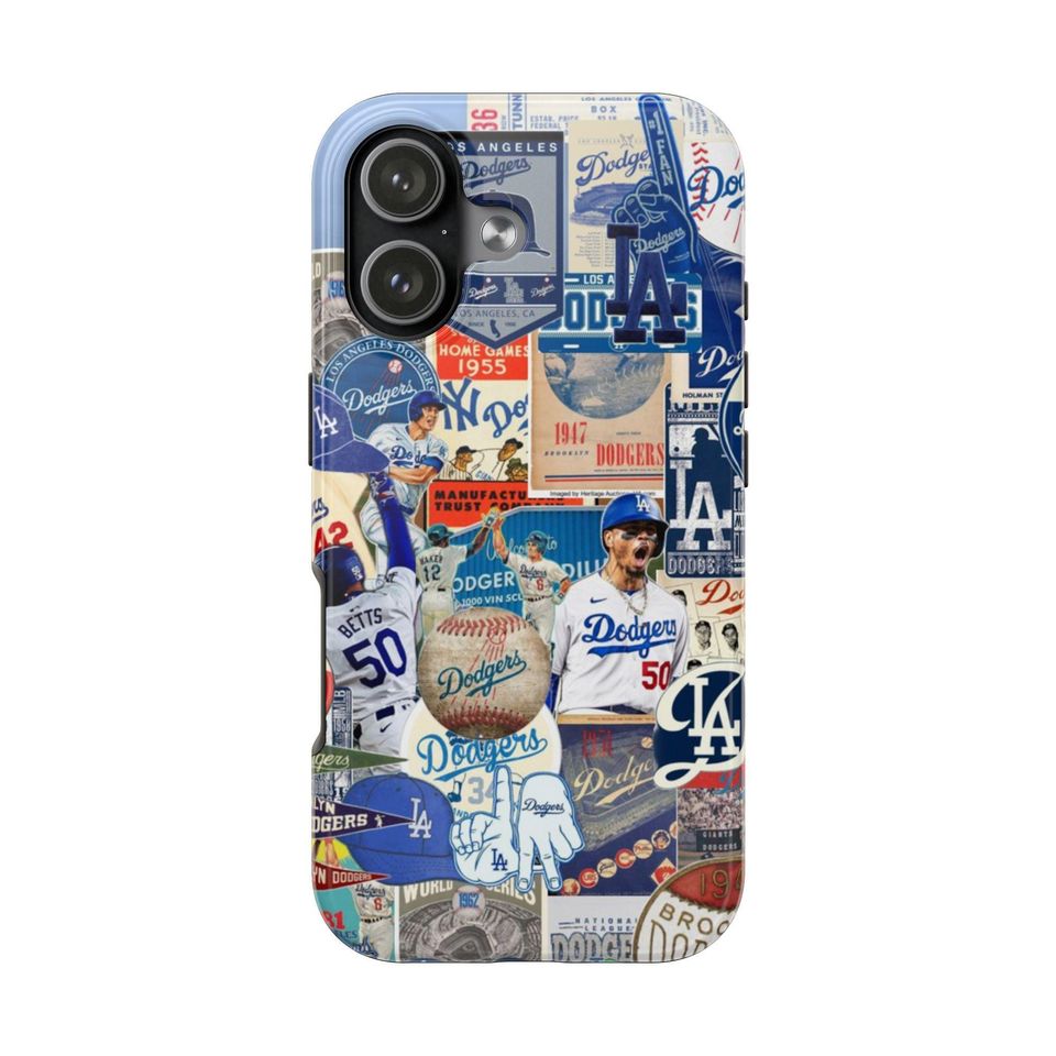Los Angeles Dodgers iPhone Case | Vintage Baseball Collage