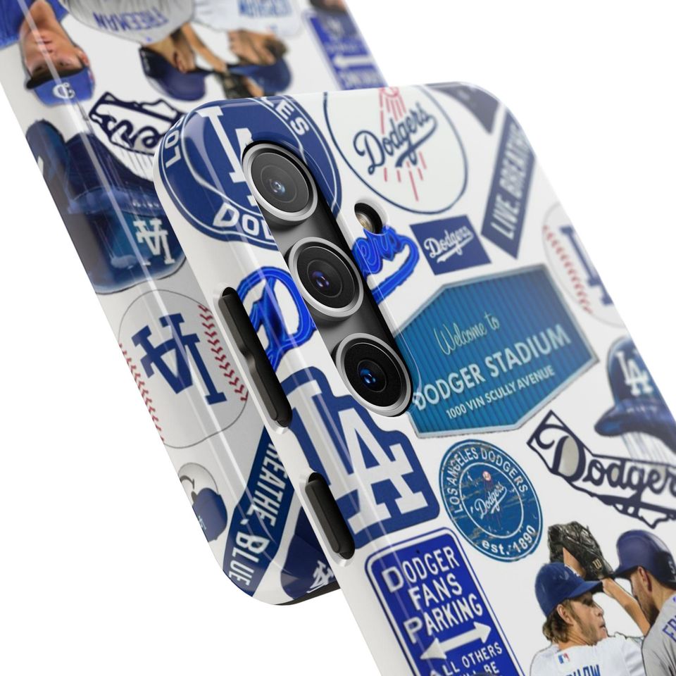 Dodgers iPhone/Samsung Case: Impact-Resistant Polycarbonate, Wireless Charging