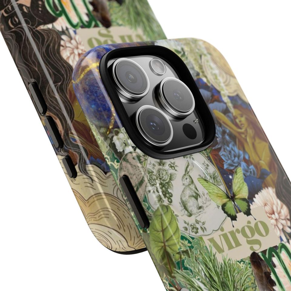 Virgo Zodiac Phone Case: Boho Astrology Collage - iPhone & Samsung