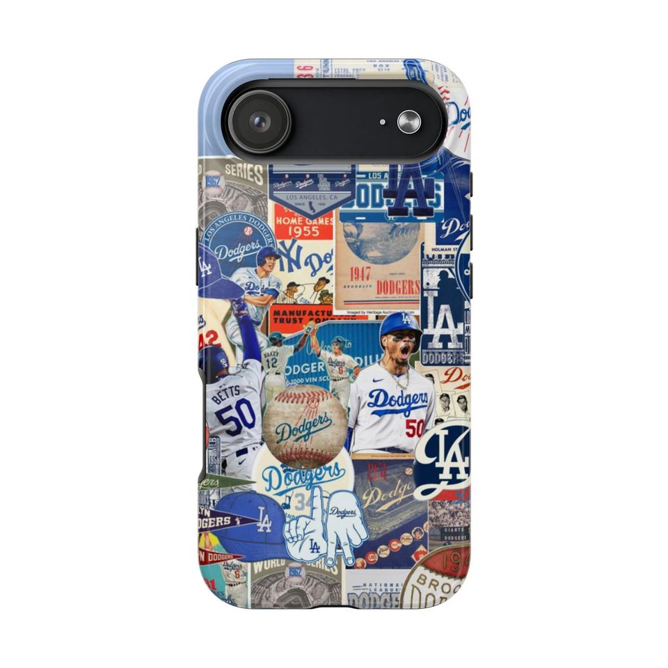 Los Angeles Dodgers iPhone Case | Vintage Baseball Collage