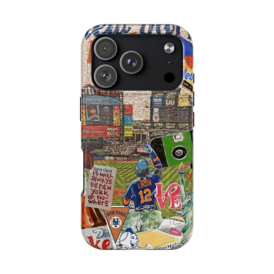 New York Mets iPhone Case: Lindor, Impact Resistant, Wireless Charge