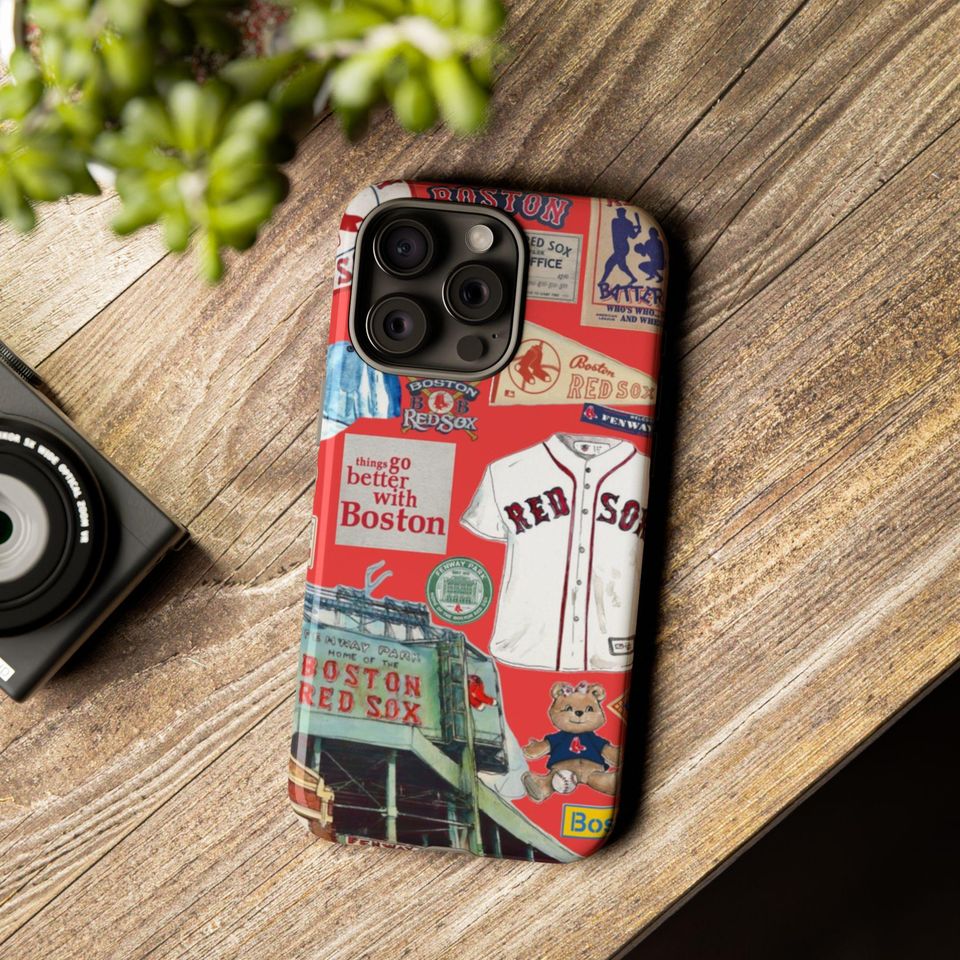 Boston Red Sox Collage Phone Case | Baseball Memorabilia iPhone Case