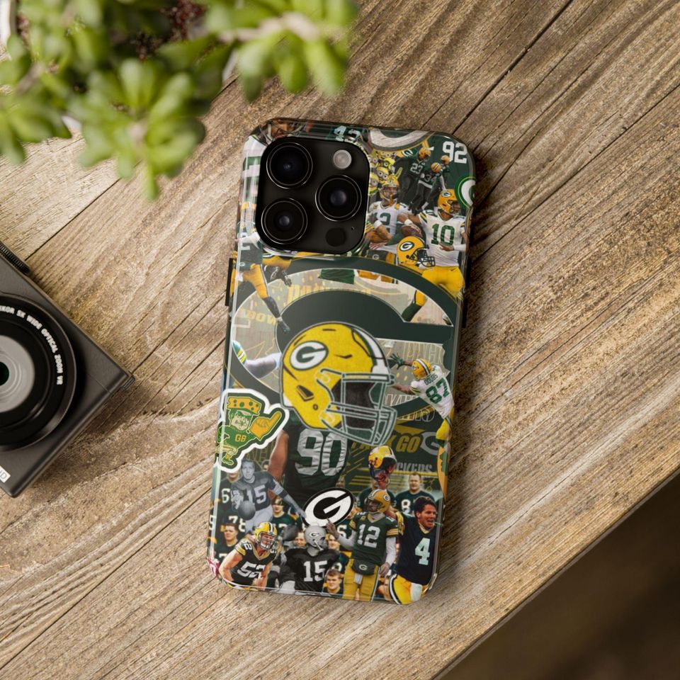 Green Bay Packers iPhone Case | Vintage Football Collage, Protective