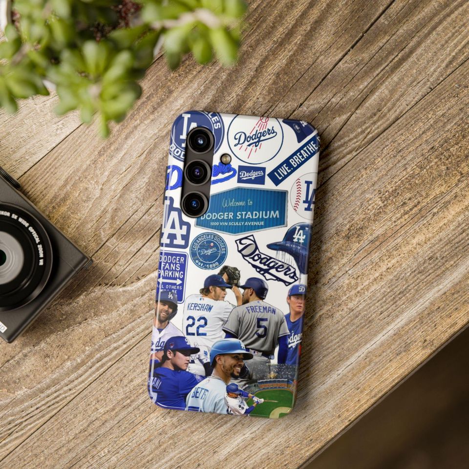 Dodgers iPhone/Samsung Case: Impact-Resistant Polycarbonate, Wireless Charging