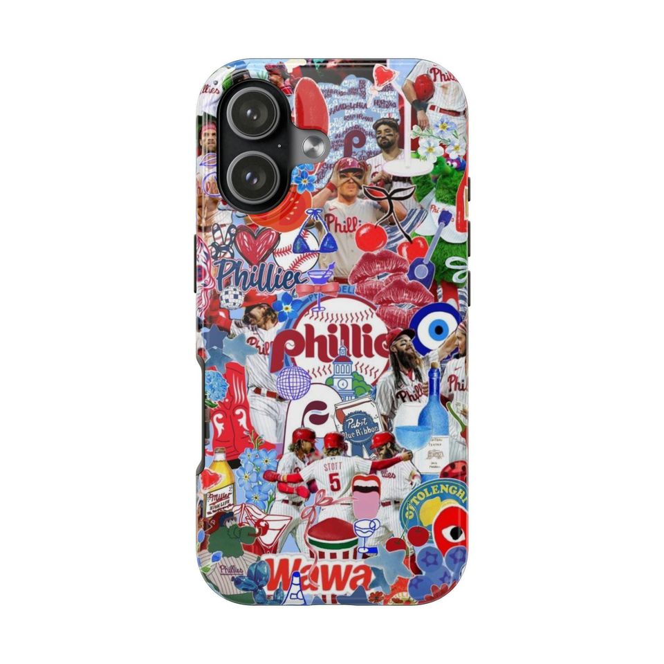 Phillies Collage iPhone Case | Trendy Baseball Phone Cover