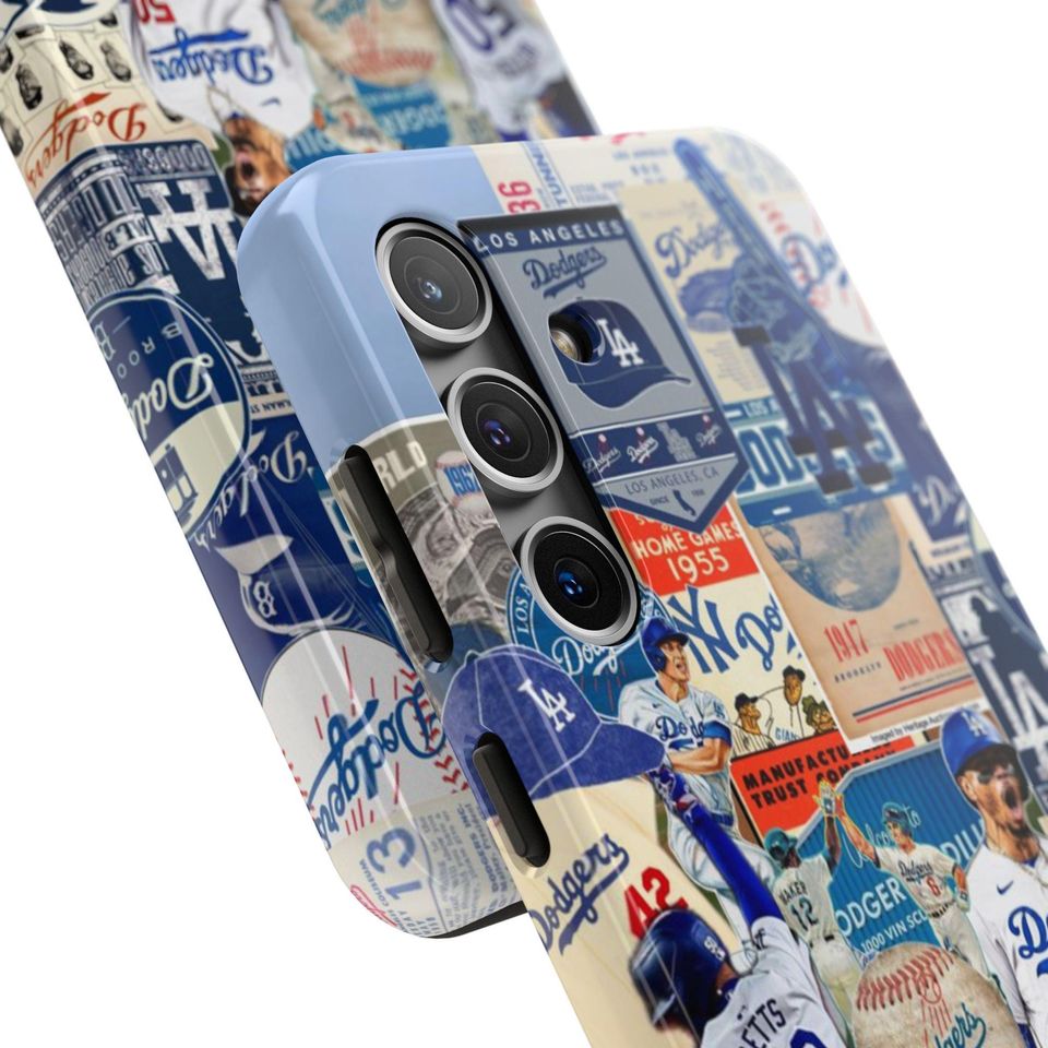 Los Angeles Dodgers iPhone Case | Vintage Baseball Collage