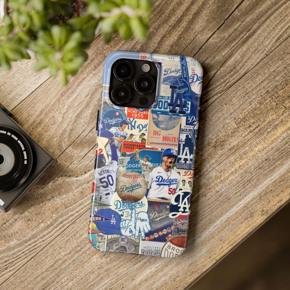 Los Angeles Dodgers iPhone Case | Vintage Baseball Collage