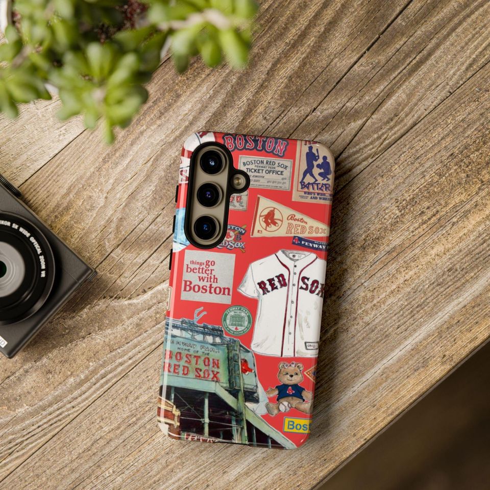 Boston Red Sox Collage Phone Case | Baseball Memorabilia iPhone Case
