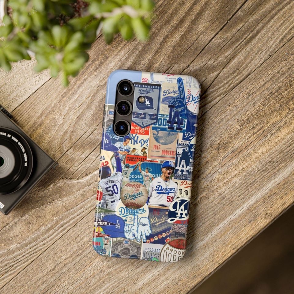 Los Angeles Dodgers iPhone Case | Vintage Baseball Collage
