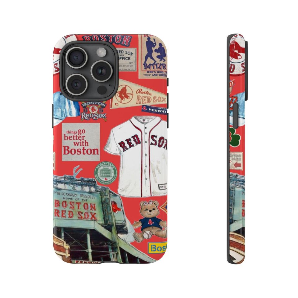 Boston Red Sox Collage Phone Case | Baseball Memorabilia iPhone Case