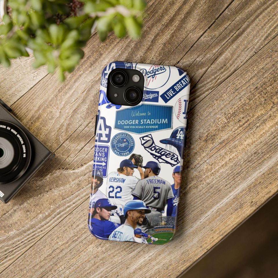 Dodgers iPhone/Samsung Case: Impact-Resistant Polycarbonate, Wireless Charging