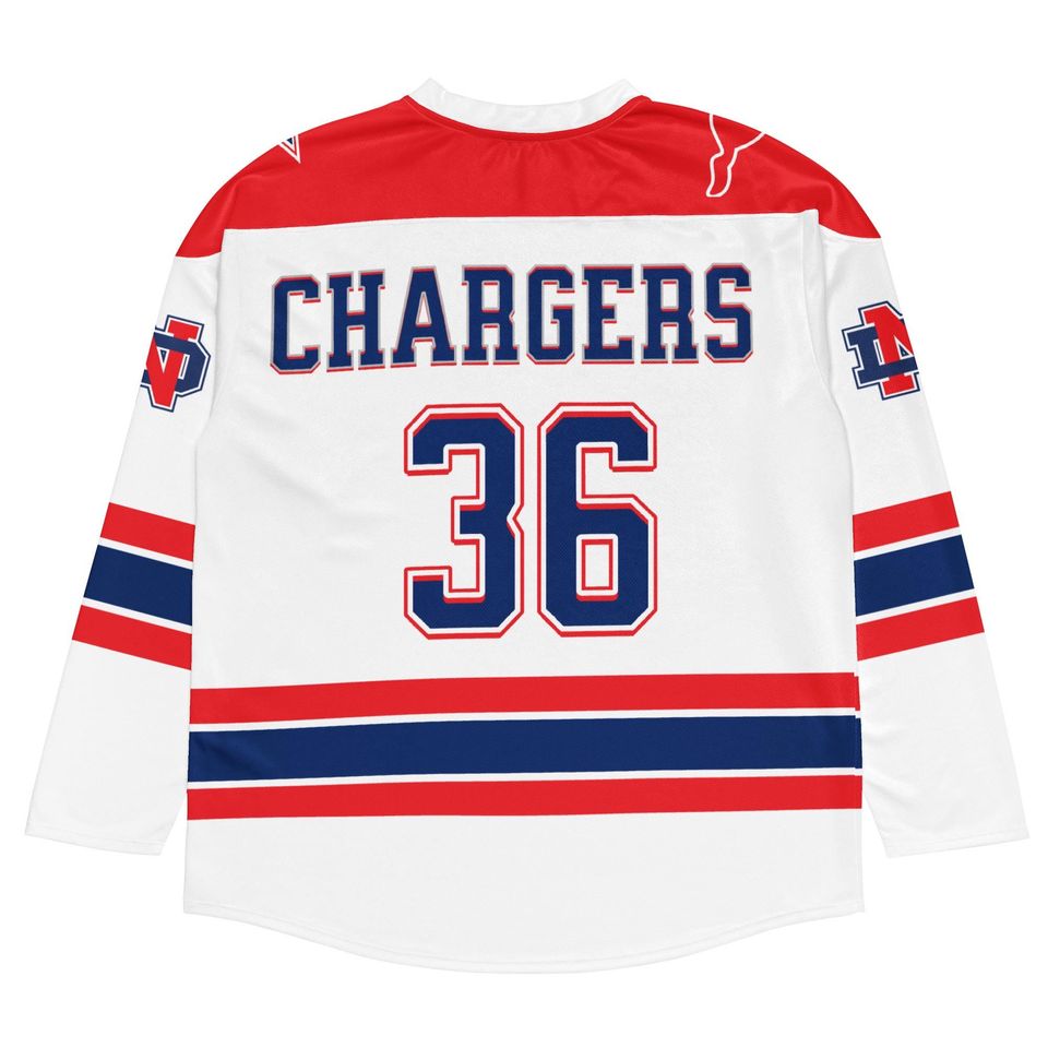 North Decatur Chargers Men's Hockey Jersey Personalize Name and Number or Graduation Year