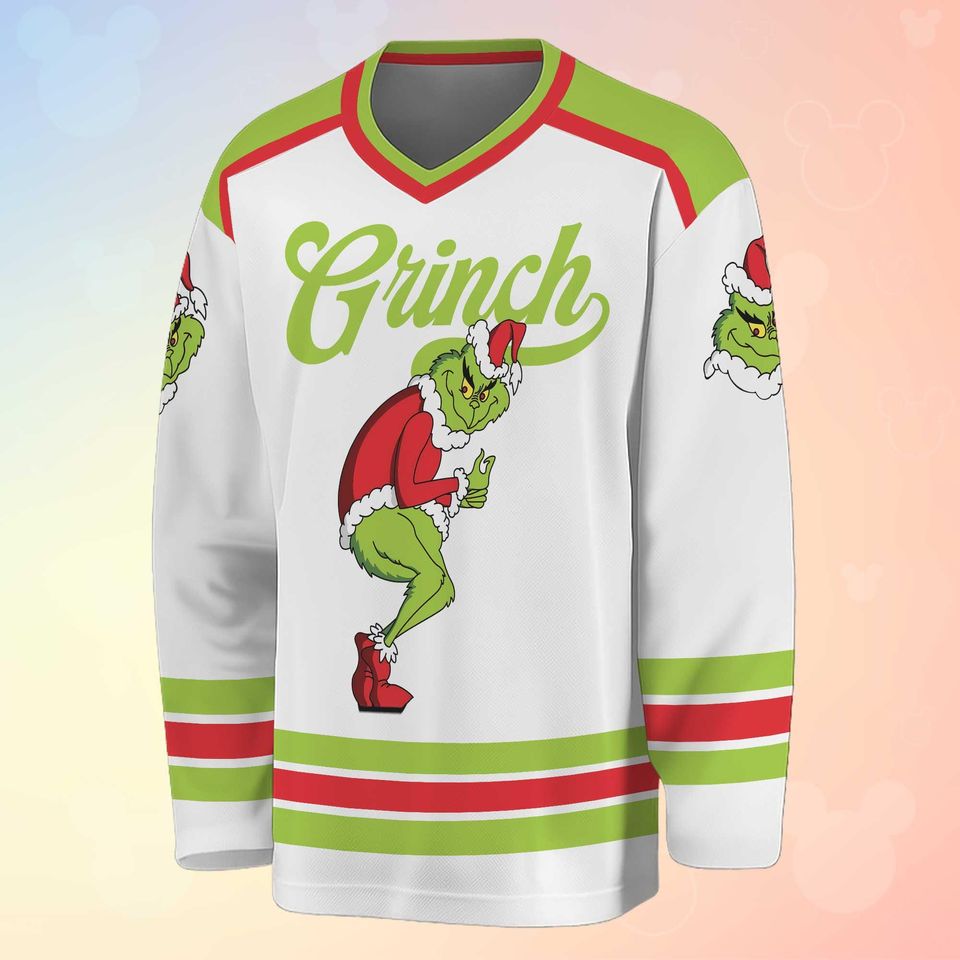 Custom funny character Hockey Jersey, Personalized Christmas funny character Hockey, Funny Holiday Party Outfit, Xmas Gift Idea