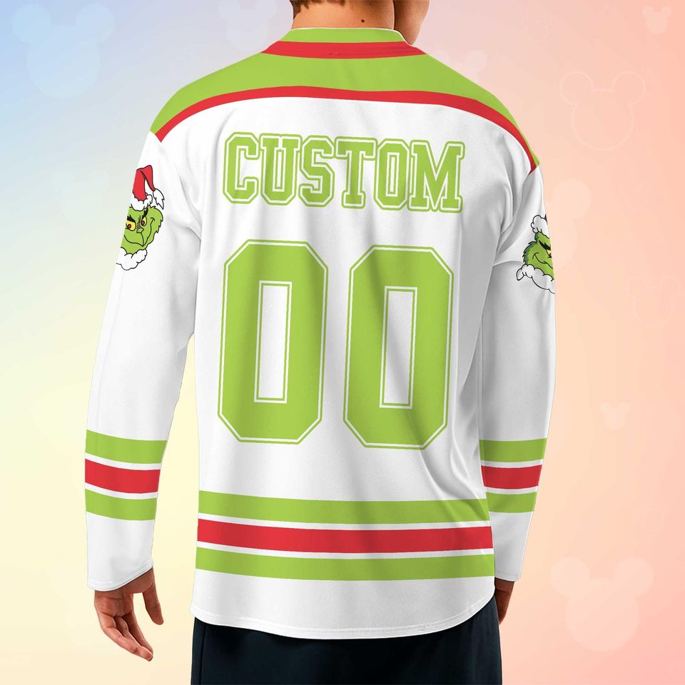 Custom funny character Hockey Jersey, Personalized Christmas funny character Hockey, Funny Holiday Party Outfit, Xmas Gift Idea