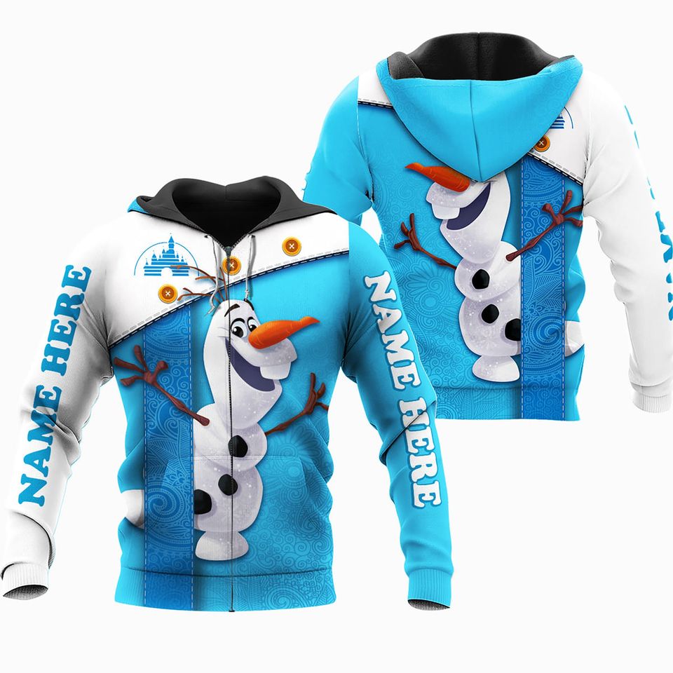 Olaf custom hoodies, olaf 3D Hoodie