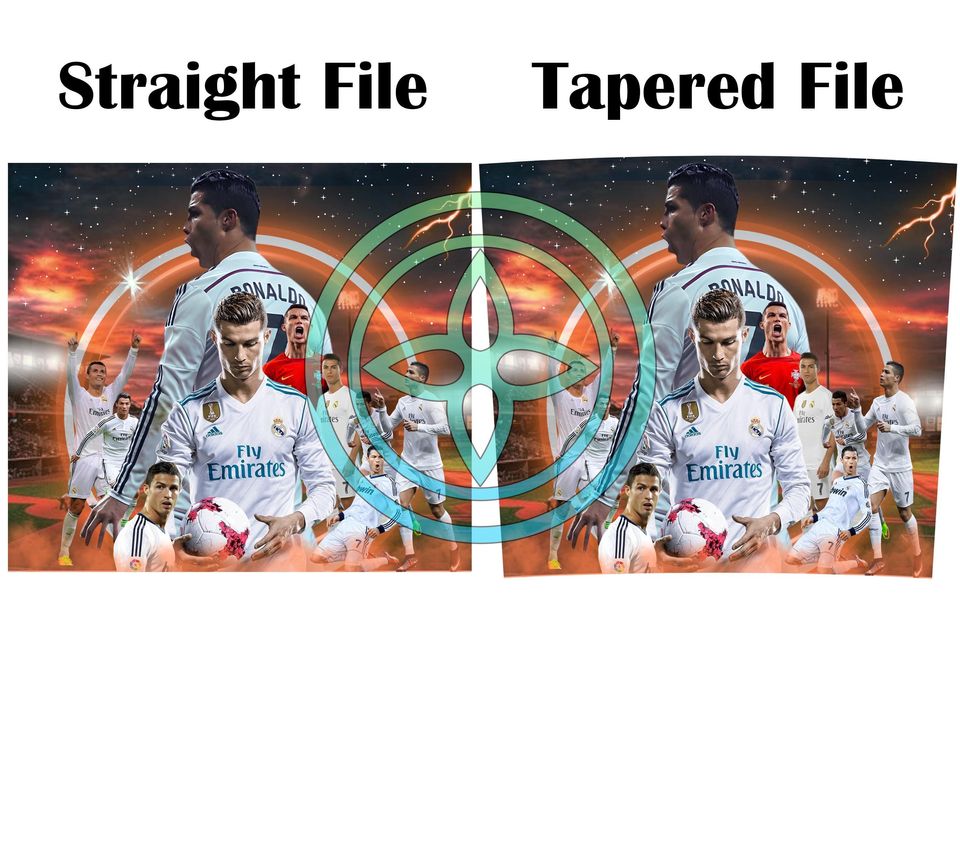 Cristiano Ronaldo Tumbler Wrap, 20oz Football Design, Real madrid tumbler
