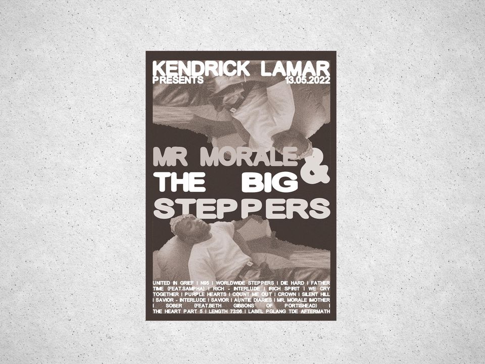 Kendrick Lamar Mr. Morale Poster - Minimalist Hip Hop Art Vertical Poster