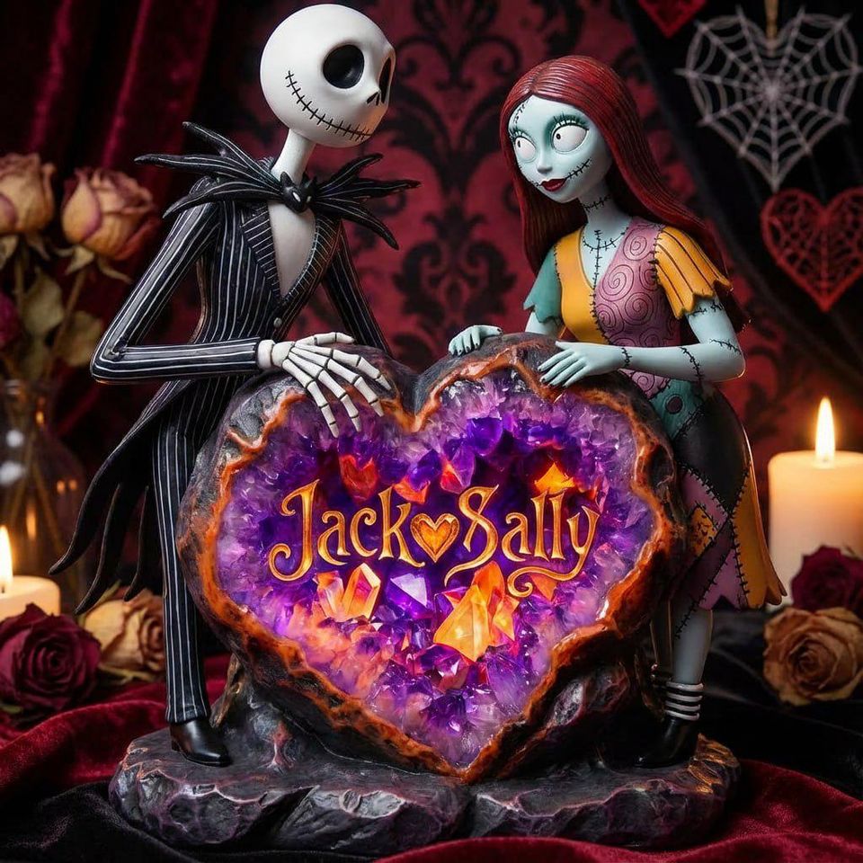 Personalized Jack & Sally Couple Acrylic Plaque Valentines Anniversary Gift Decor