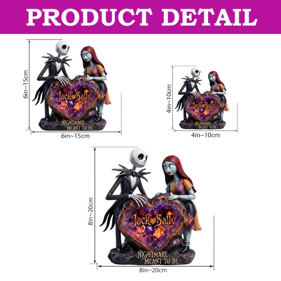 Personalized Jack & Sally Couple Acrylic Plaque Valentines Anniversary Gift Decor