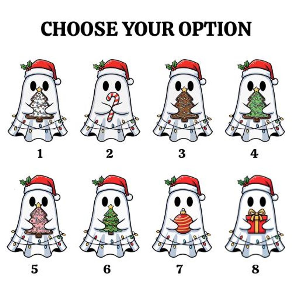 Personalized Ghost Friends Ornament Customized Transparent Acrylic Christmas Quote, Funny Holiday Ornament for Friends, Custom Gift Keepsake