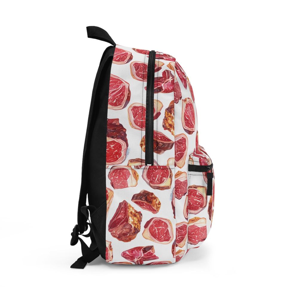 Prime Rib Backpack with Juicy Steak Print for Meat Lovers