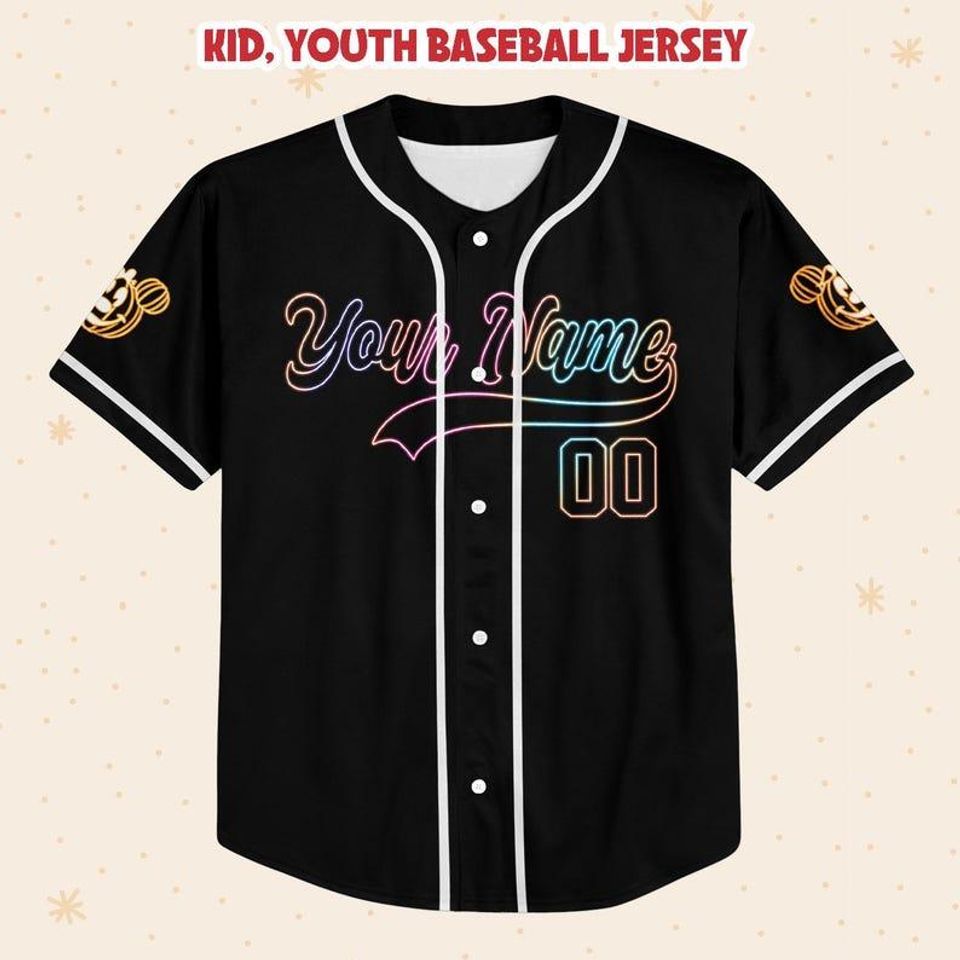 Personalize Disney Mickey and Co Halloween Baseball Jerseys
