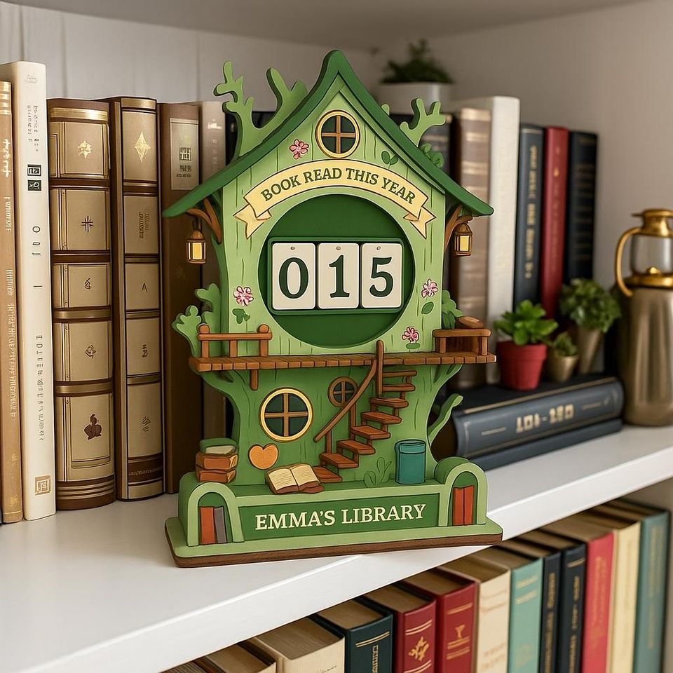 Personalized Forest Books Read Tracker - TreeHouse Books Read This Year