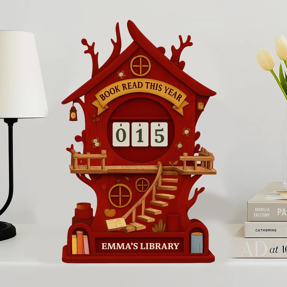 Personalized Forest Books Read Tracker - TreeHouse Books Read This Year