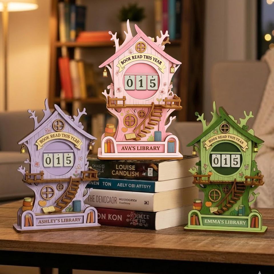 Personalized Forest Books Read Tracker - TreeHouse Books Read This Year