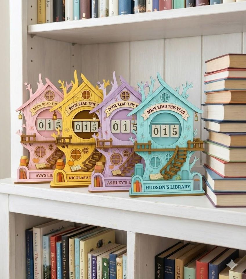 Personalized Forest Books Read Tracker - TreeHouse Books Read This Year