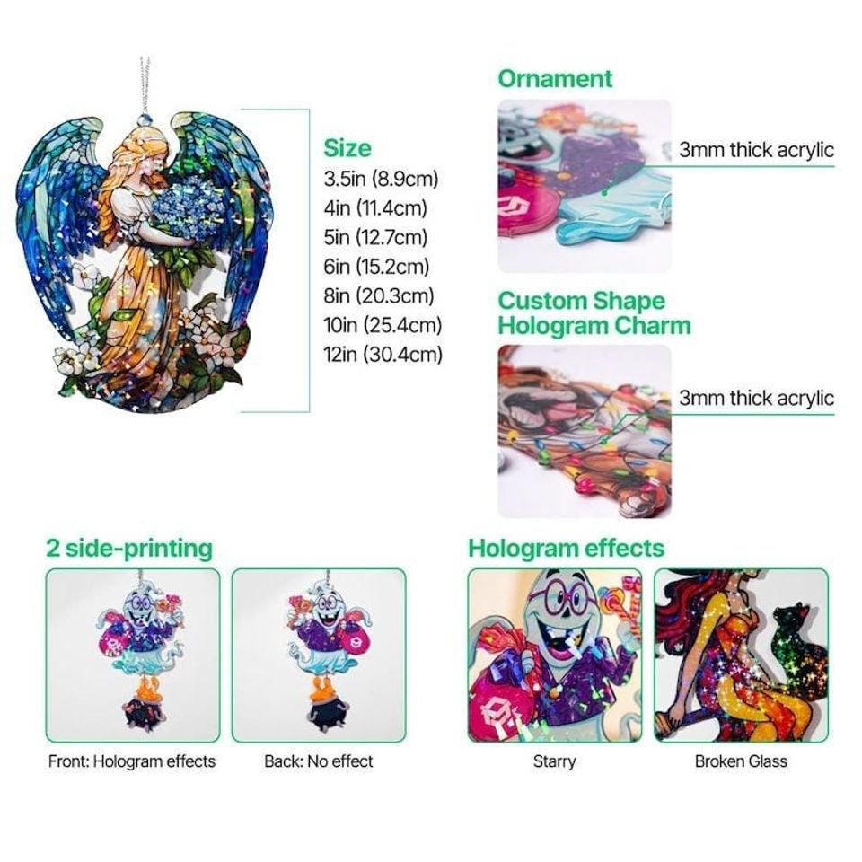 Holographic Baltimore Ravens Ornament, football Christmas Decor