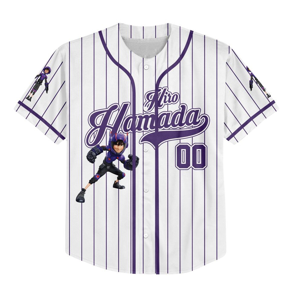 Custom Hiro Hamada Big Hero 6 Baseball Jersey