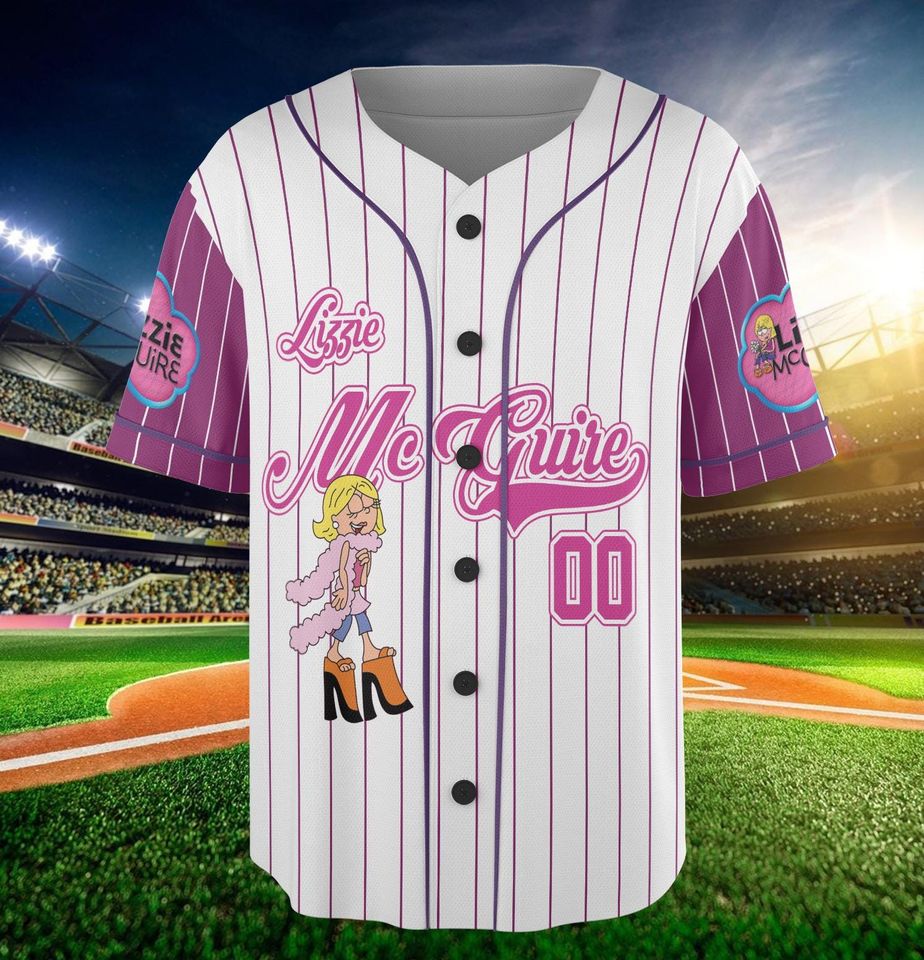 Personalized Disney Lizzie McGuire Baseball Jersey, Custom Jersey for Disney Fans