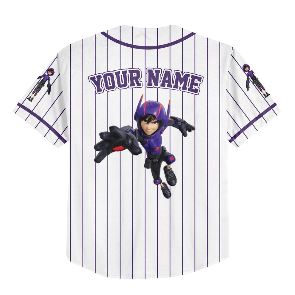 Custom Hiro Hamada Big Hero 6 Baseball Jersey