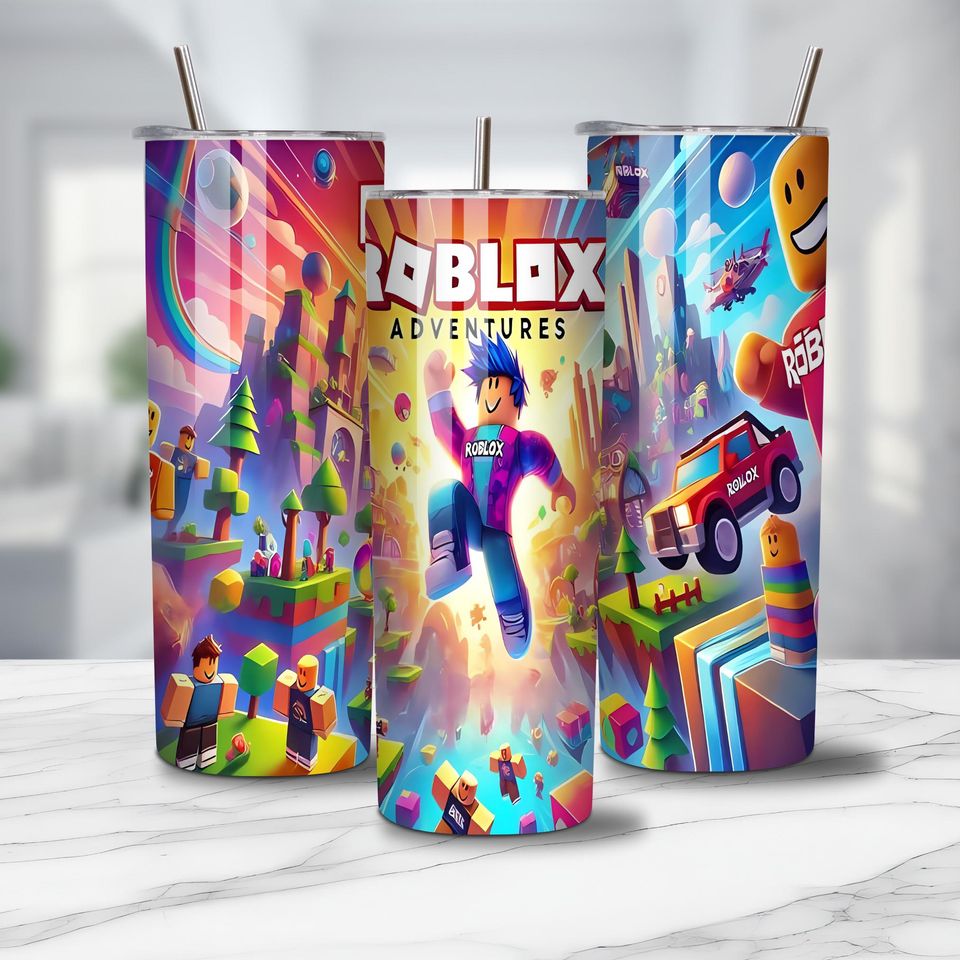 Roblox Tumbler Wrap, Cartoon Characters, Sublimation Design