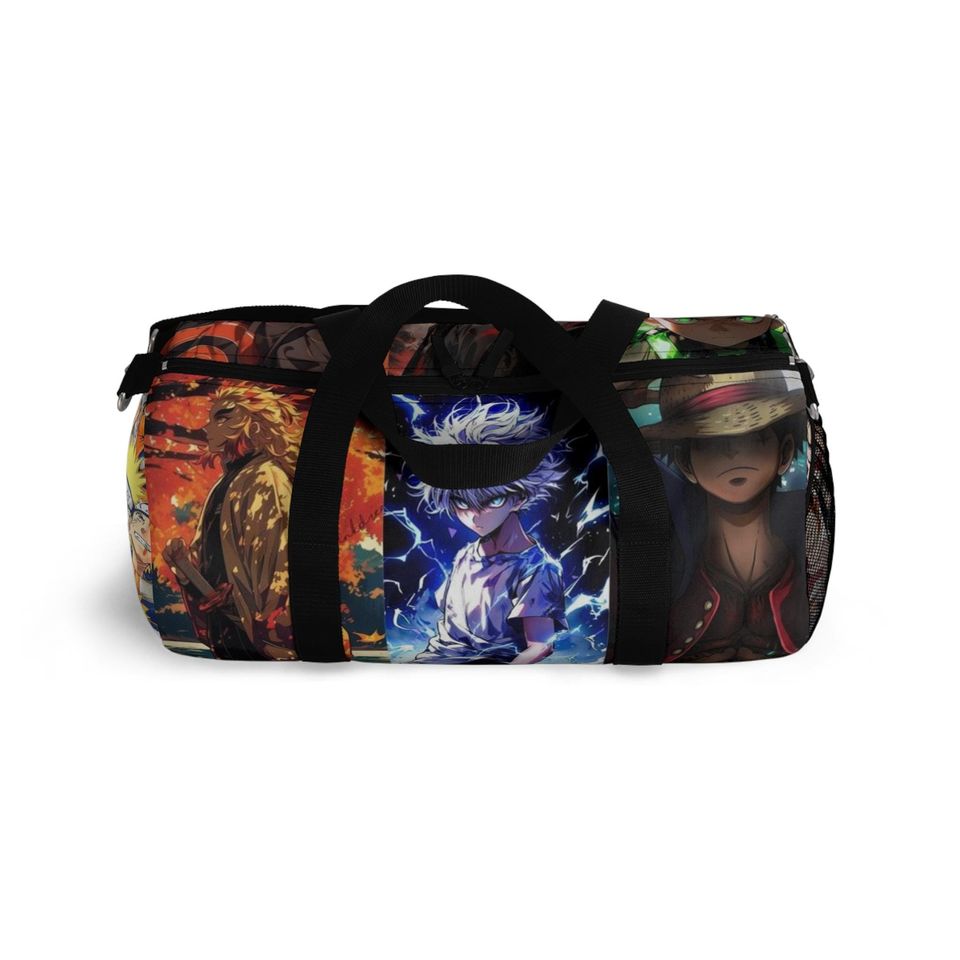 Anime Character Collage Duffel Bag | Gym Travel Overnight