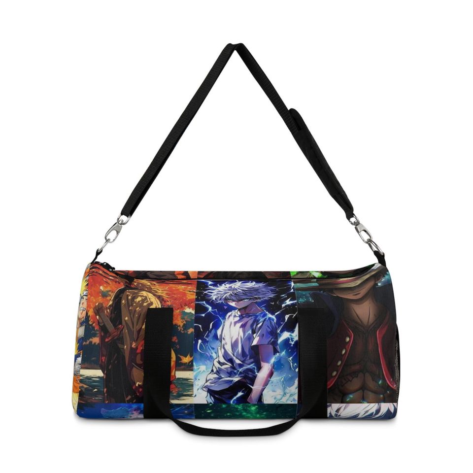 Anime Character Collage Duffel Bag | Gym Travel Overnight