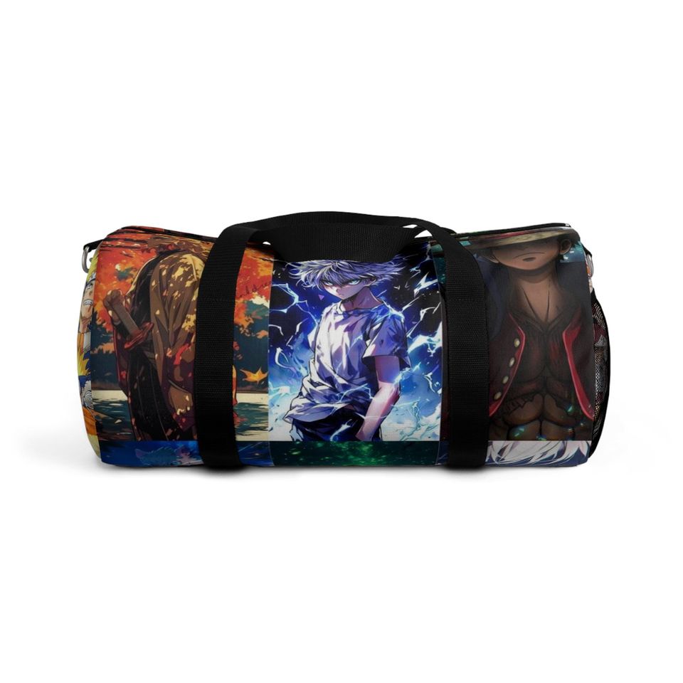 Anime Character Collage Duffel Bag | Gym Travel Overnight