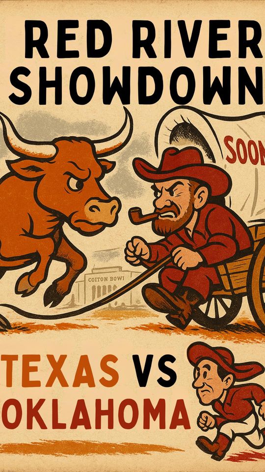 Retro College Football Rivalry Posters