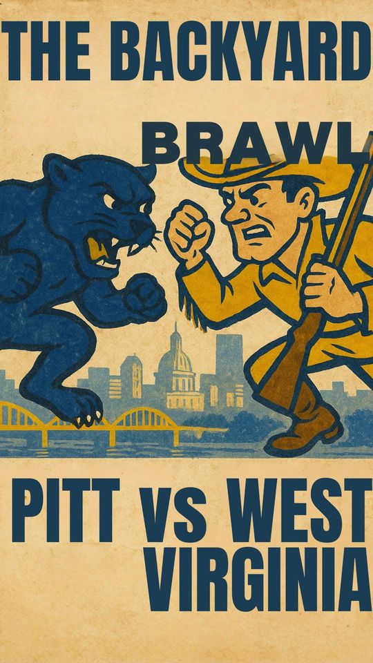 Retro College Football Rivalry Posters